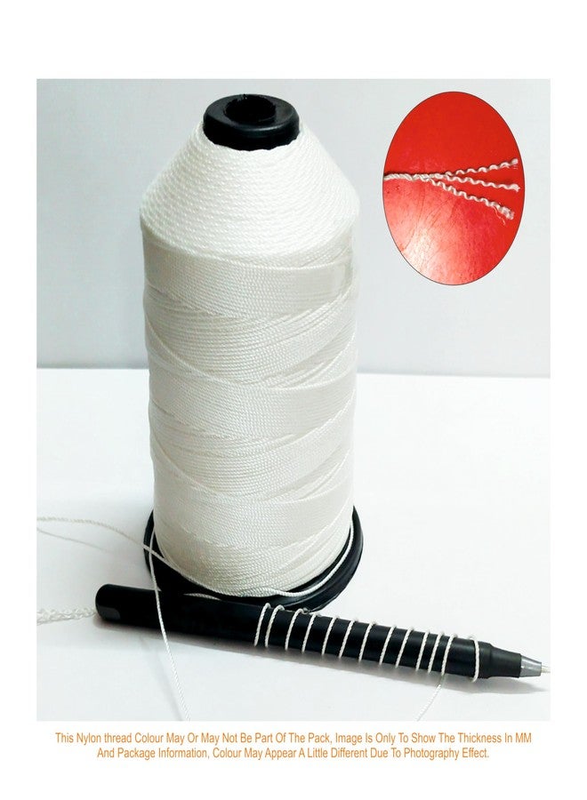 DoMick Strong Best Nylon Beading, Jewellery,Upholstery, Fishing Thread thikness 0.80 MM 3/3 No Color Off White 3 Strand Twisted 1 Pcs(500MTR) - Image 2